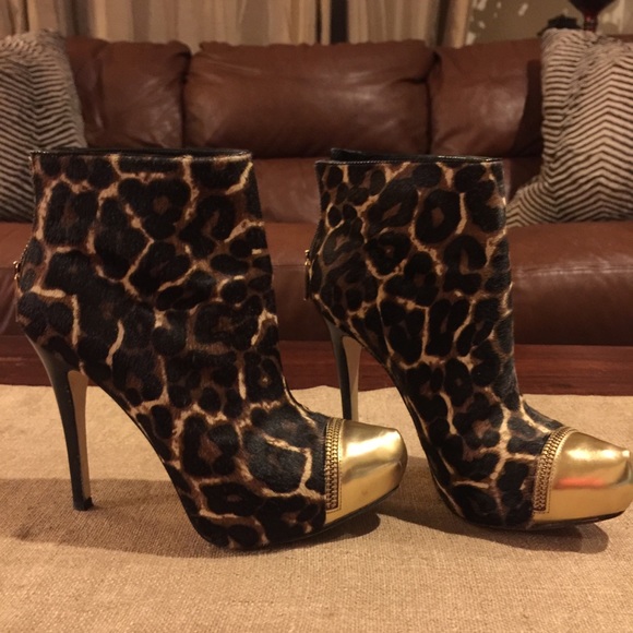 michael kors animal print boots